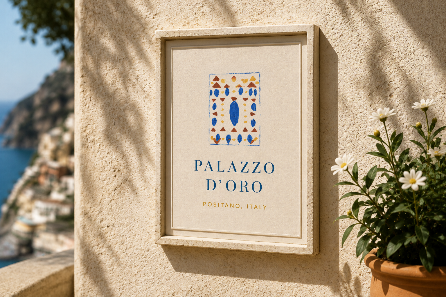 Palazzo D'Oro stone-framed plaque