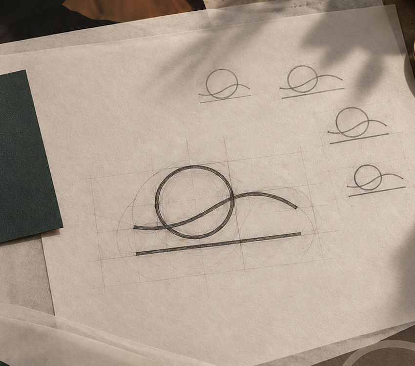 At the drawing table